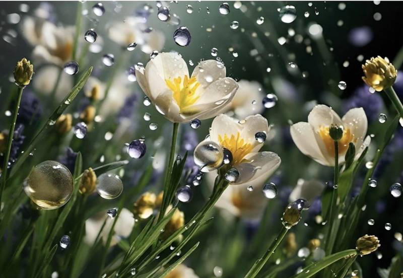 April Showers can be comforting. The kind of shower that sprinkles our flowers, our plants, our lands like a needed watering can from above.