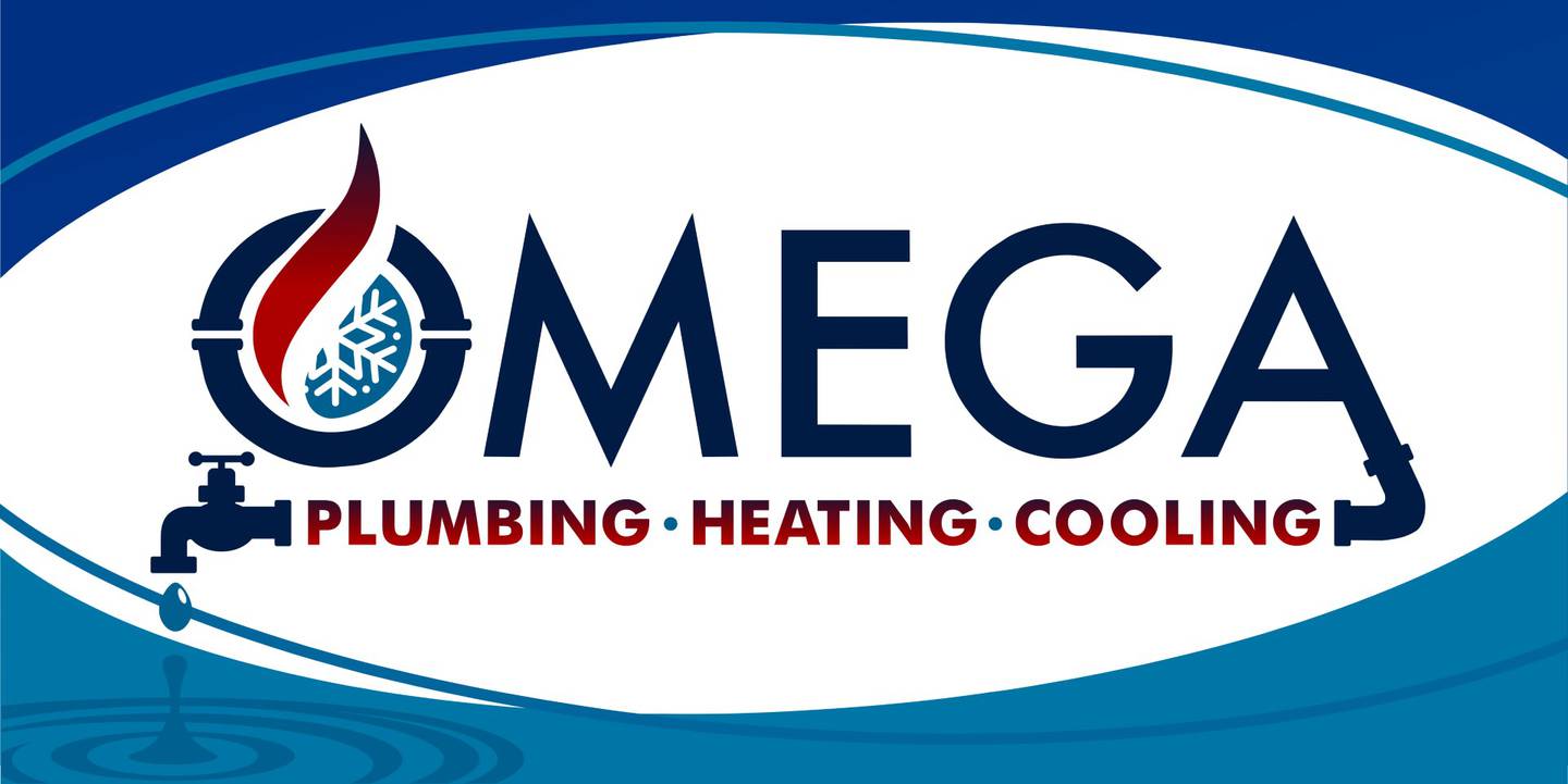 Omega Plumbing Heating Cooling Logo