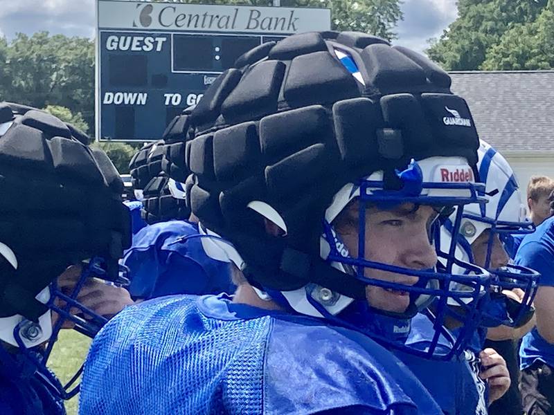 The Tigers look on at controlled practice/scrimmage at Little Siberia Field on Thursday, July 18.