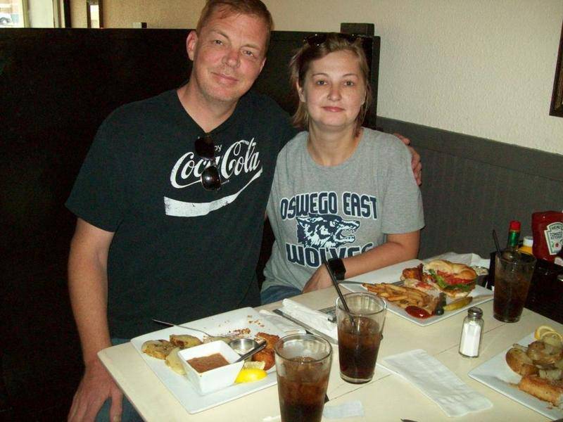 Rob Anderson and Victoria Brock, both of St. Charles, enjoy a meal at The Little Owl in Geneva before the iconic restaurant closes on Aug. 17. The new owners, Nick Smith of the Karas Restaurant Group, purchased the Owl and Flagstone and plan to remodel it for an opening in December.