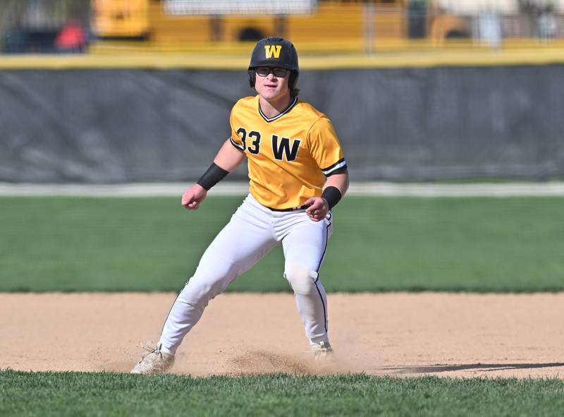 Joliet West's Owen Young in action during the non-conference game against Lincoln-Way West on Friday, April. 19, 2024, at Joliet.