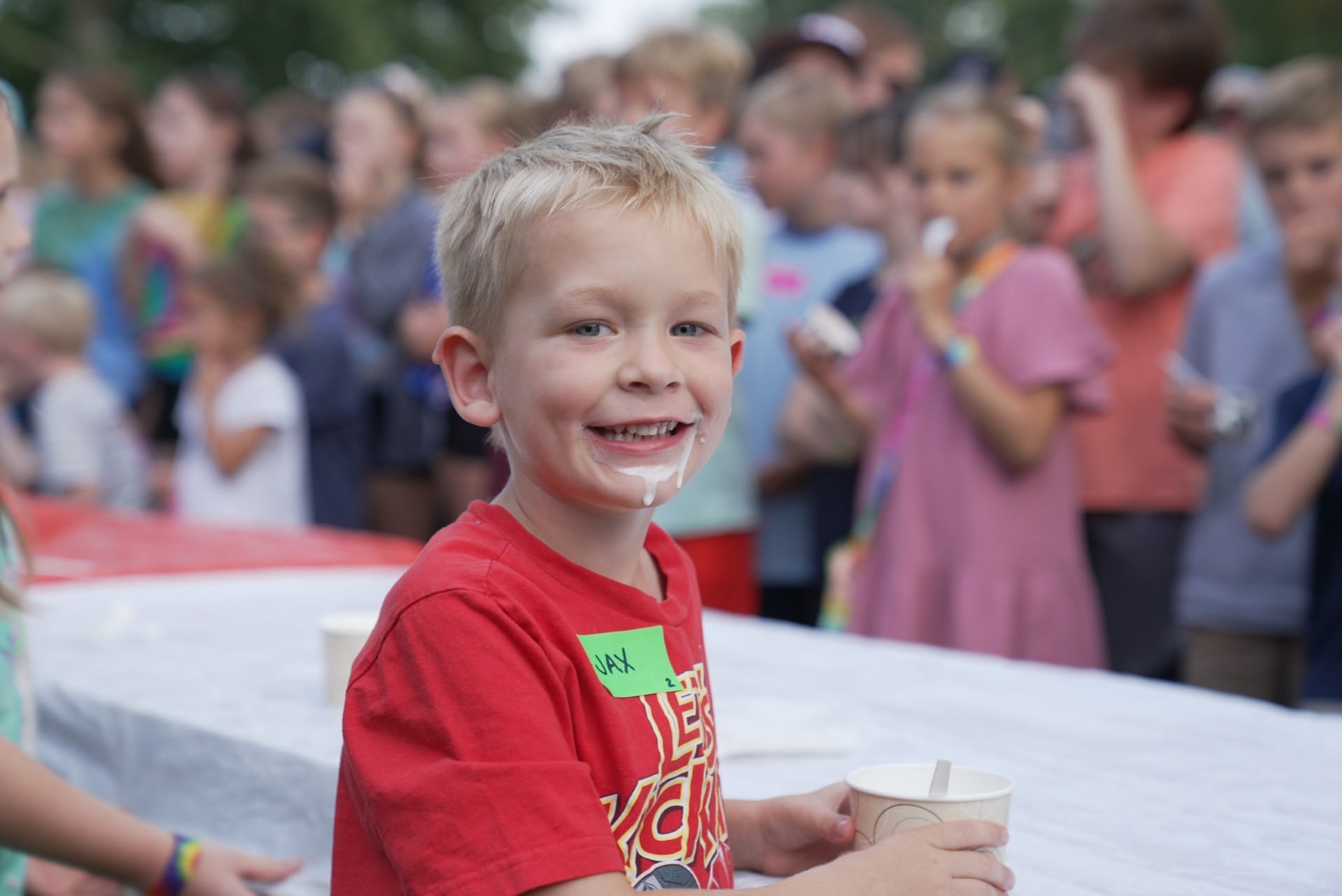 A little boy participates in the ice cream eating content at the 2023 Ice Cream Fest in Crystal Lake. The 2024 event is Friday, Aug. 9 from 3 to 9 p.m.