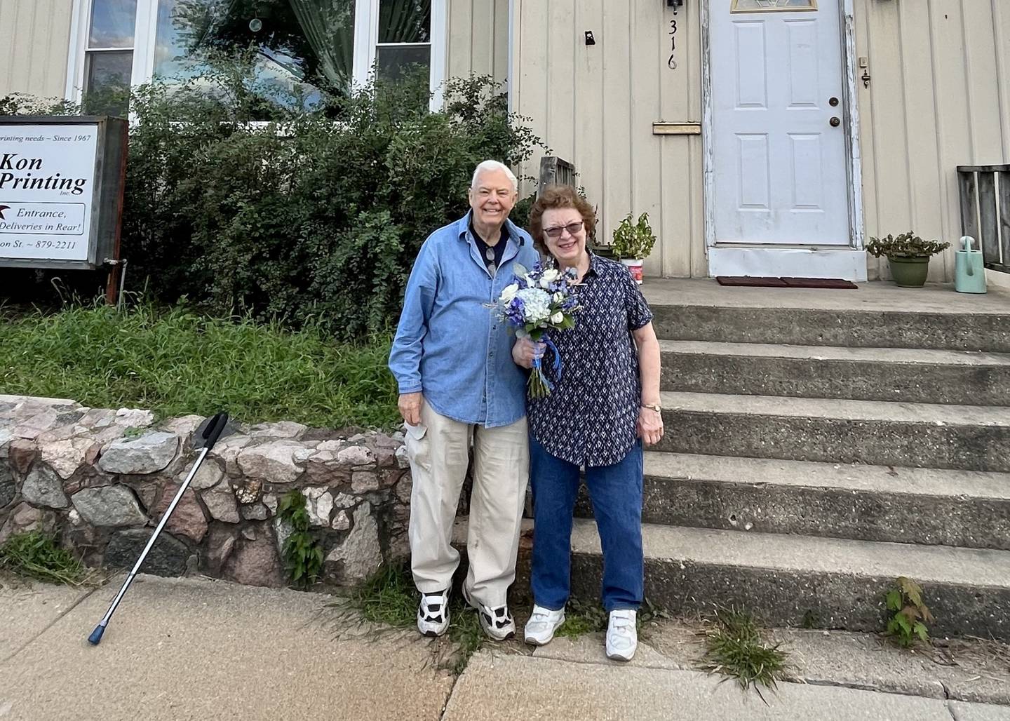 Life-long Batavia residents Ronn and Pat Pittman celebrated their 65th wedding anniversary outside the place they were married on Sept. 6, 2024, the former Christian Church at 316 E. Wilson St. in Batavia.