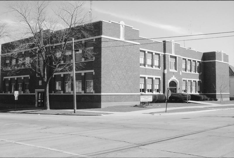 Central School, at Exchange and California Streets in Sycamore, opened for viewing March 27, 1927. Completed for the school year that fall, the building later became the Sycamore Community Schools Administration Center, shown here in March 2006.