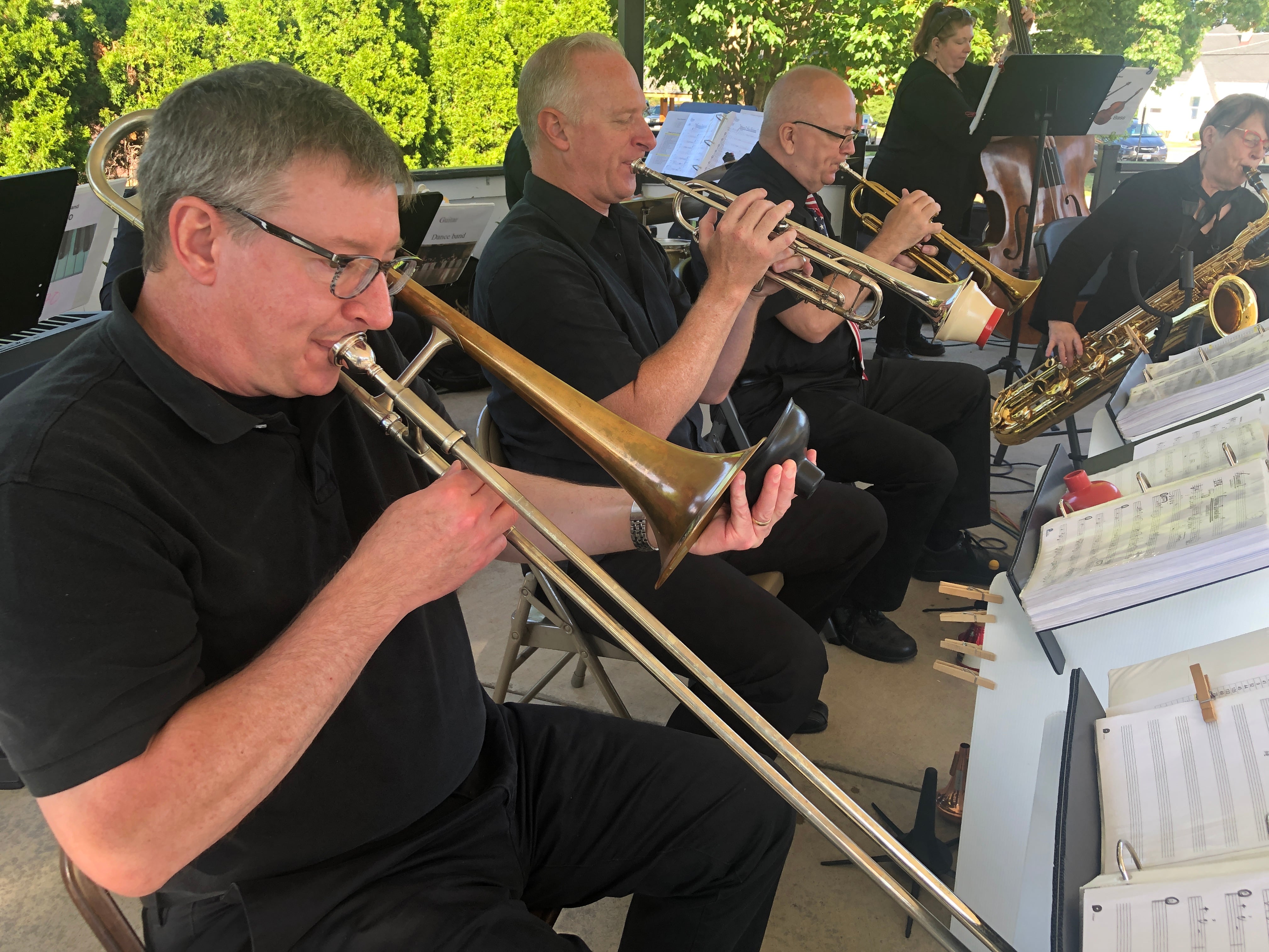 Bill's Little Big Band played swing and big band music on Sunday, Aug. 11, 2024, at McHenry's Veteran's Park as part of the annual Keep the Spirit of '45 Alive event honoring World War II and Korean War veterans.