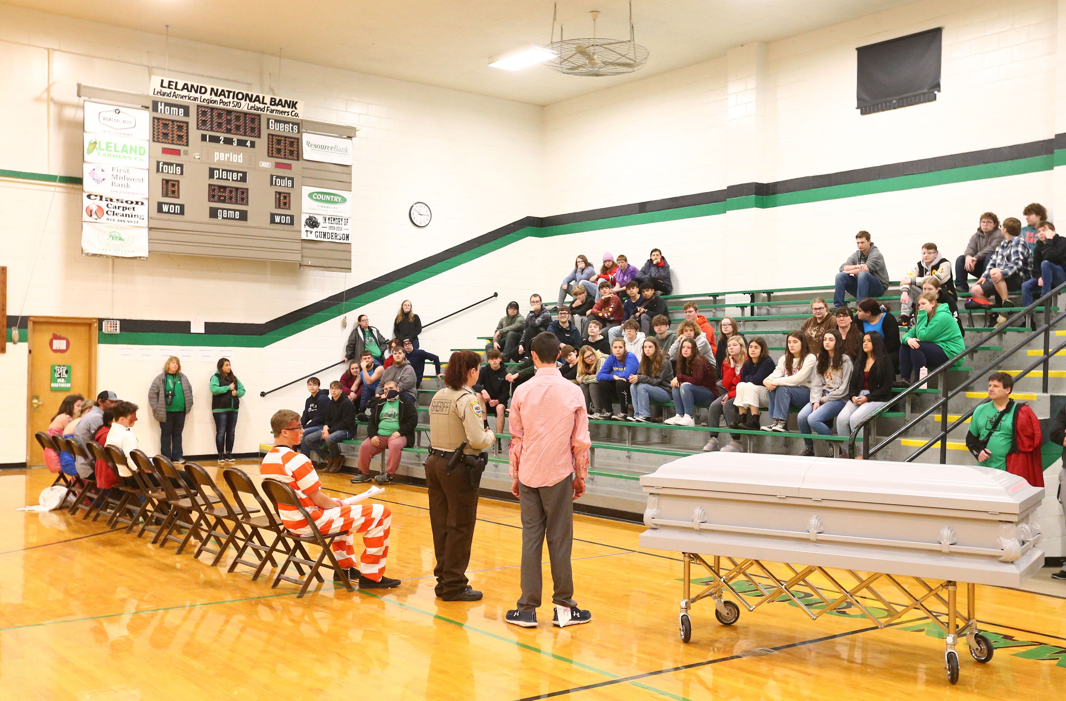 Leland High School hosts mock prom disaster drill to hit home safety lesson  – Shaw Local