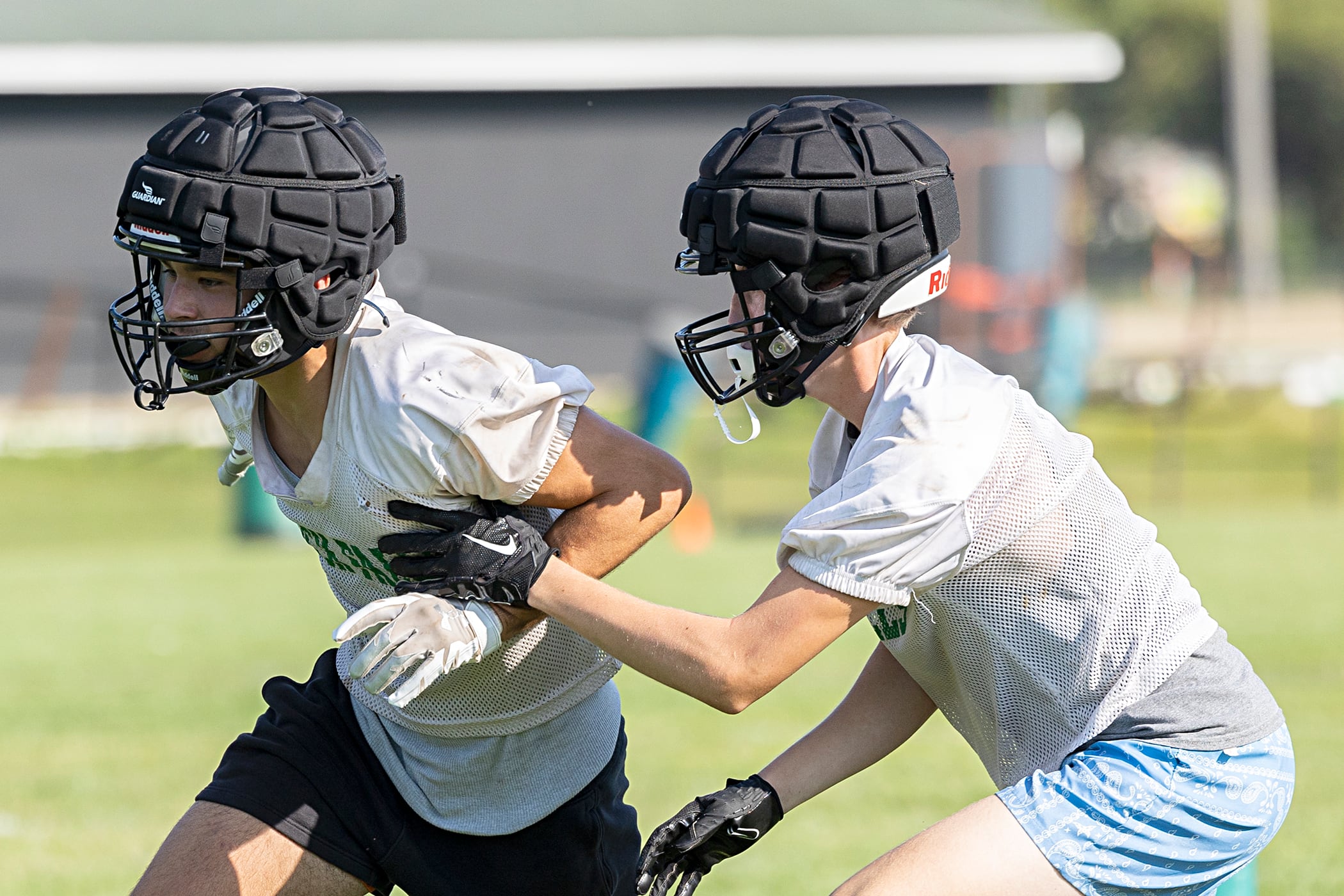 Rock Falls players run through drills Tuesday, Aug. 13, 2024 during first week of practice.