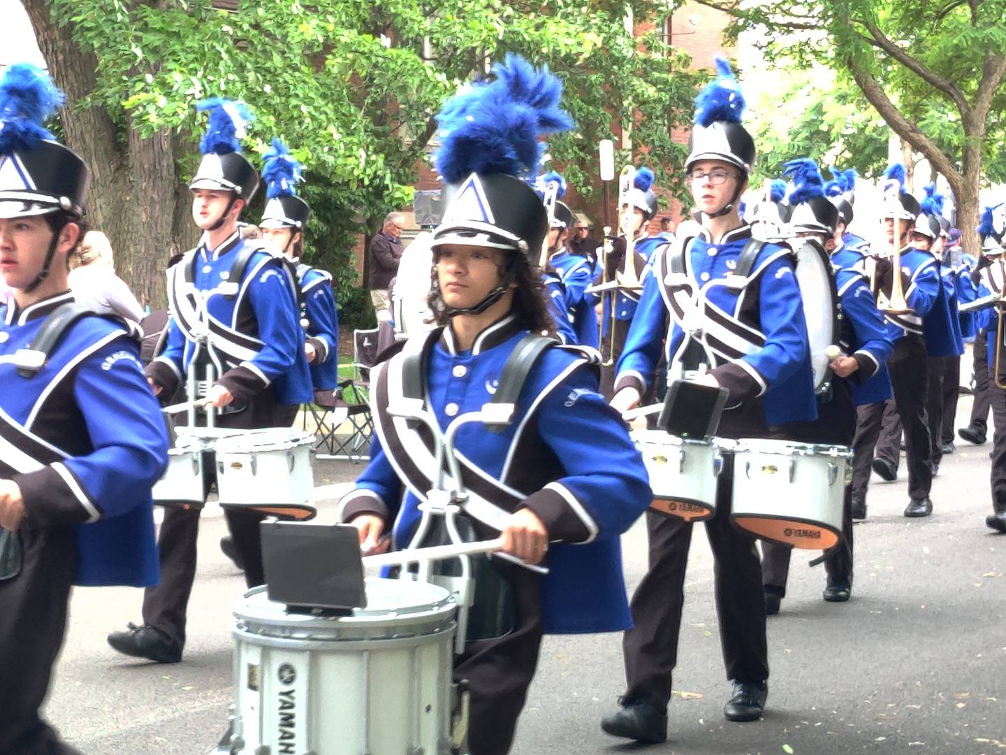 Geneva High School's marching band in 2024 Memorial Day parade