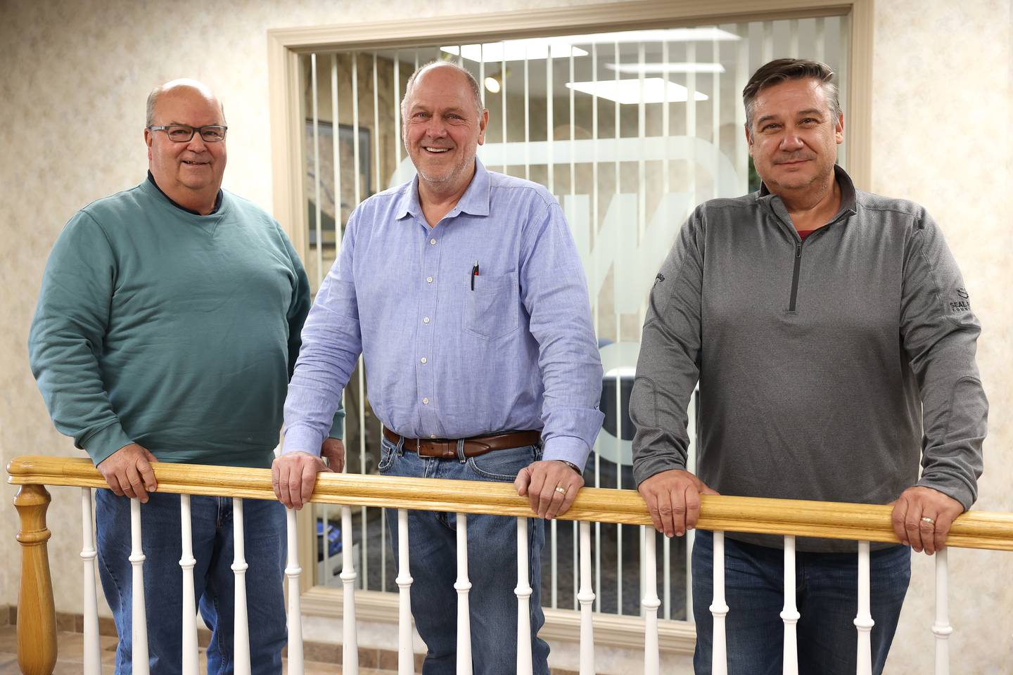 Contractors Association of Will and Grundy Counties Board of Directors Bob Baish, left, Barry Narvick and Jason Cox poses for a photo on Wednesday, Nov. 1, 2023 in Joliet.