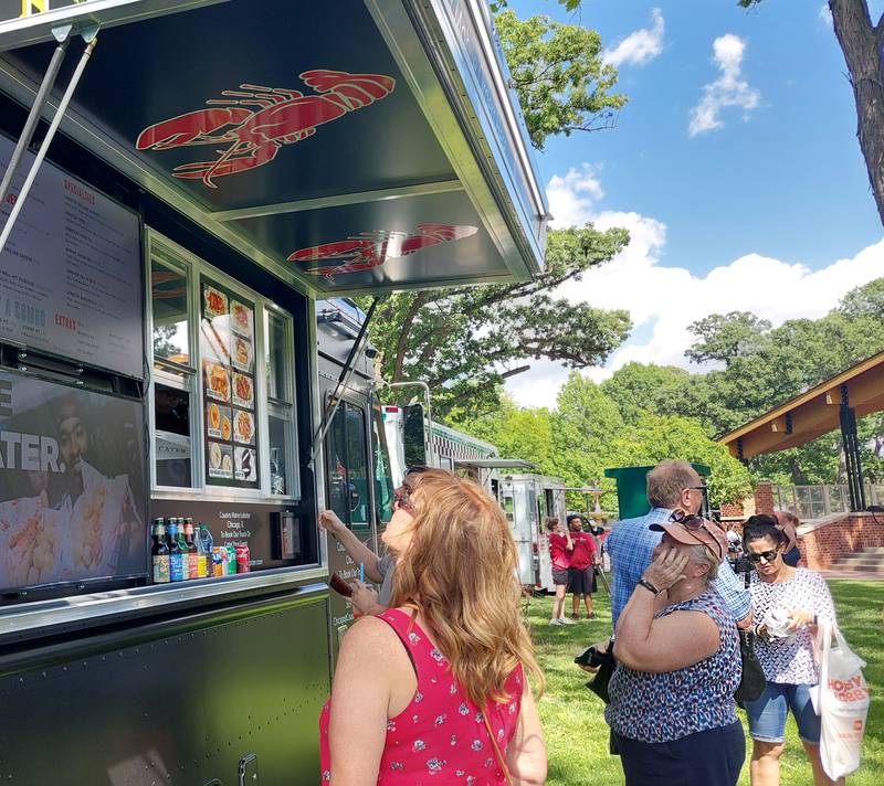 Cousins Maine Lobster served lobster rolls and other seafood items Saturday, May 18, 2024, at the Streator Food Truck Festival.