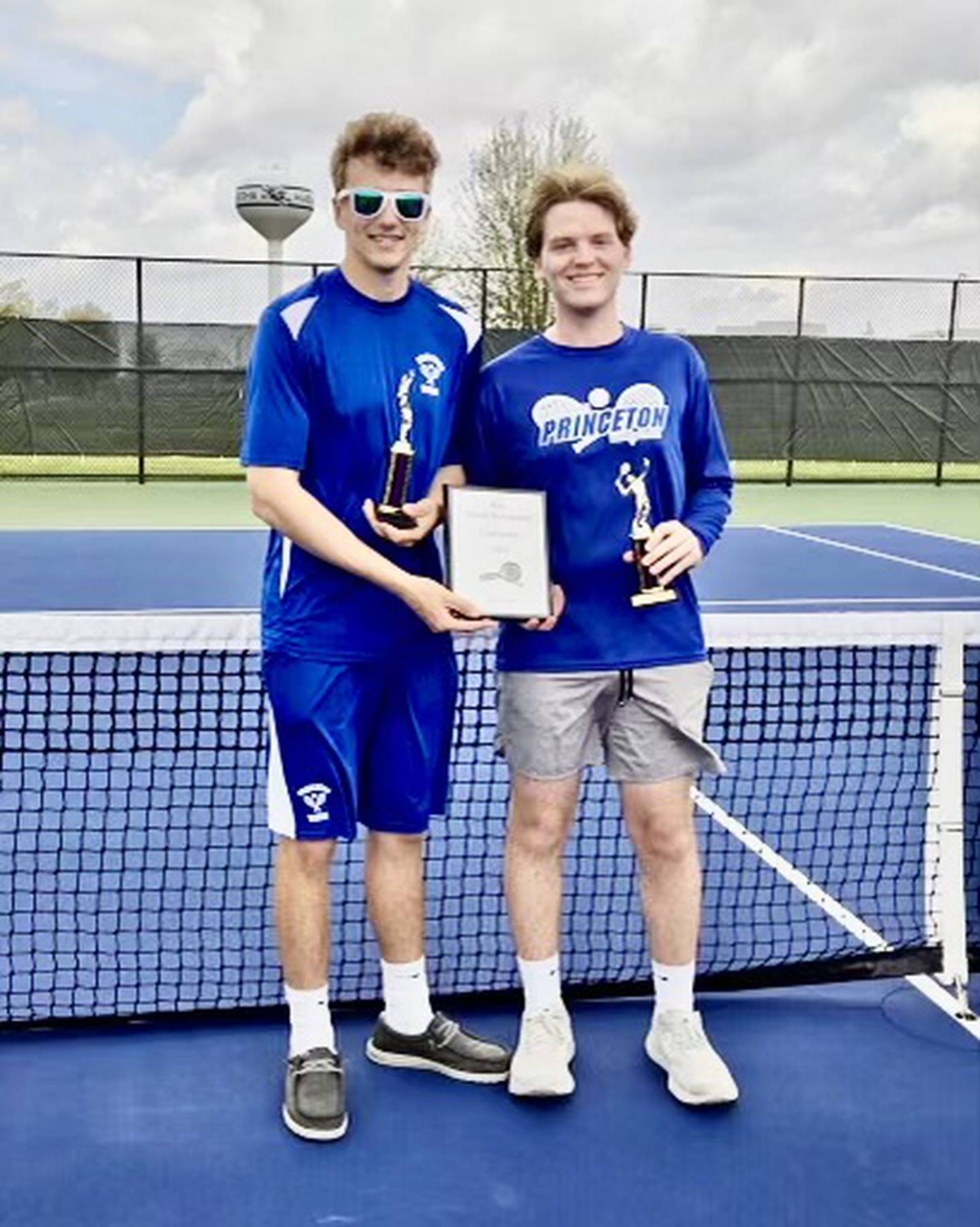 Seniors Ben Anderson (left) and Michael Ellis went 15-10 at No. 1 doubles for the Tigers this season.