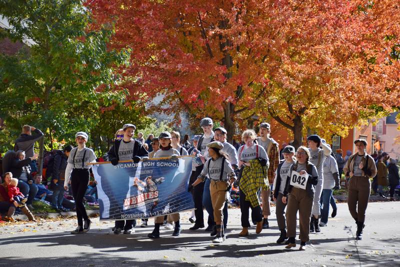 The Sycamore High School cast of "Newsies" participated in the Sycamore Pumpkin Festival Parade, held Sunday, Oct. 31, 2021.
