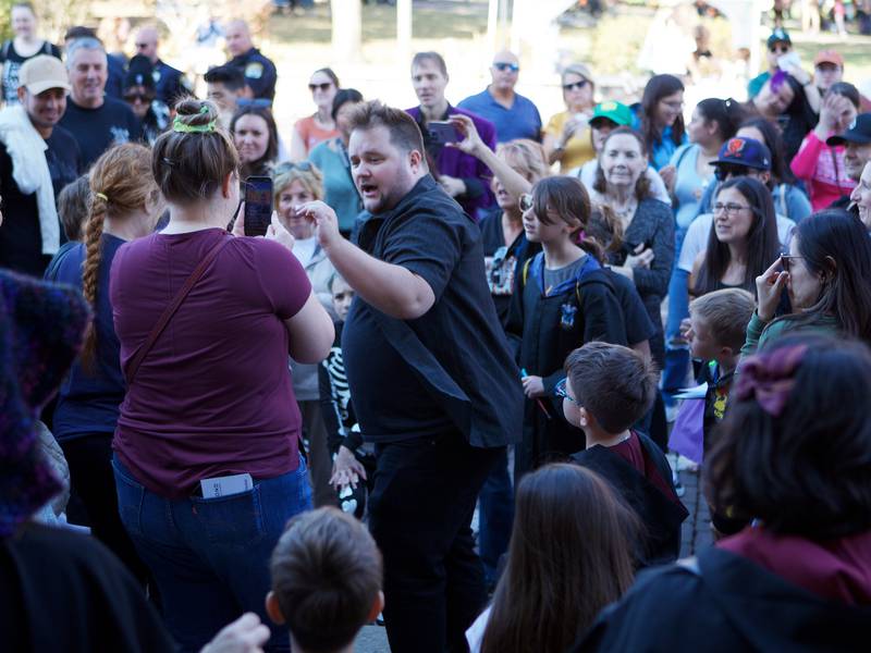 Mentalist Joe Diamond performs his magic at Witches and Wizards of Woodstock on Sunday, Oct. 20, 2024 in Woodstock.