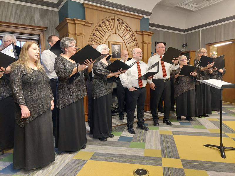 The Prairie Singers performed Tuesday, April 2, 2024, at the Streator Public Library. They will perform again Sunday, April 7, at the First Congregational United Church in Marseilles.