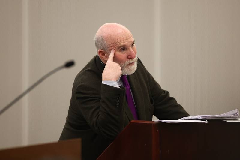 Joel Brodsky, a former attorney for convicted killer Drew Peterson, at a court hearing on Wednesday, March 6, at the Will County Courthouse in Joliet.