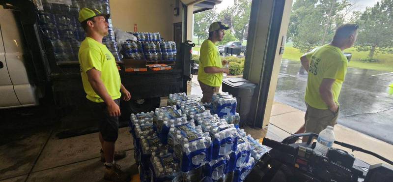 Wonder Lake Public Works employees have been handing out bottled water to residents living under a boil order since Monday, July 22, 2024. The village is also working to get water to those who are home-bound.