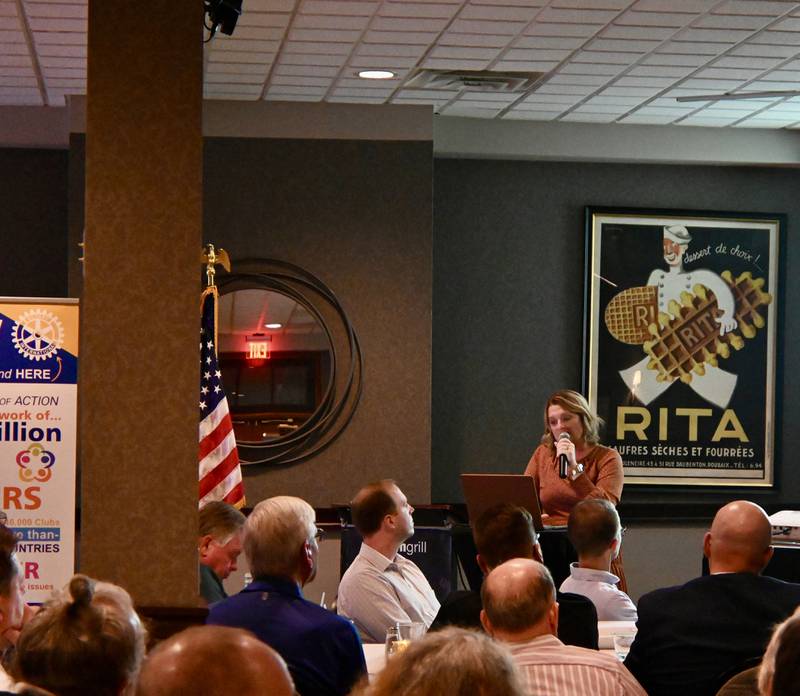 Dr. Sarah Scruggs, Chief Executive Officer for the Arukah Institute of Healing, addressed these issues as well as how to build wisdom within our community, the tools to handle these challenges and the future of the institute during Wednesday night’s Rotary dinner in La Salle.