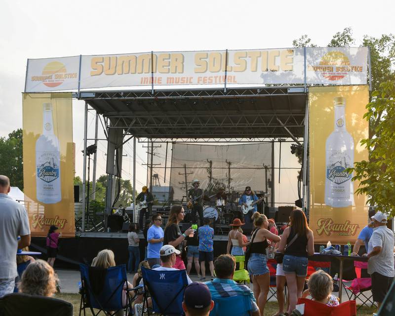 The Miles Miller band preforms on Friday June 23, 2023, during the Summer Solstice music festal held in downtown Yorkville.