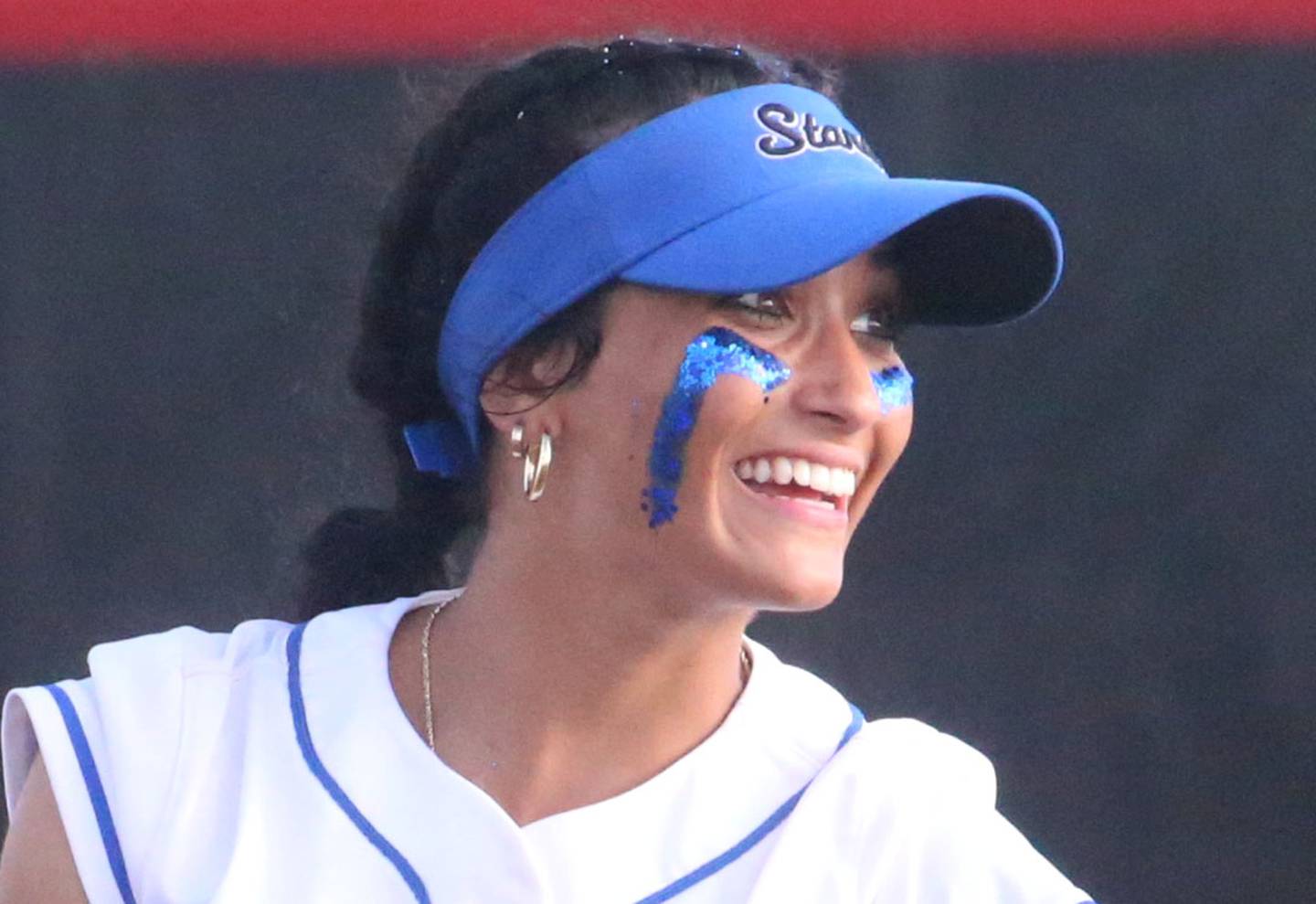 St. Charles North's Maddie Hernandez smiles during the Class 4A championship game on Saturday, June 8, 2024 at the Louisville Slugger Sports Complex in Peoria.
