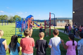 Centennial School in Streator celebrates new playground