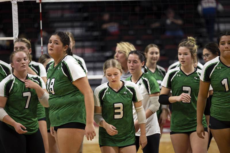 The Rock Falls Rockets fell in two sets against Breese Mater Dei in the 2A state semifinal Friday, Nov. 10, 2023 at CEFCU Arena in Normal.