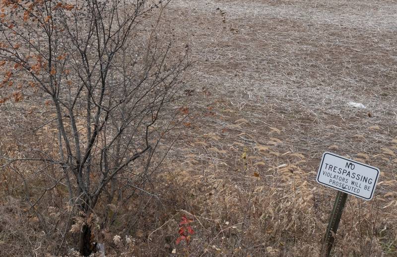 The undeveloped land north of Congress Parkway and east of South Main Street in Crystal Lake photographed on Saturday, December 4, 2021, is the site of a potential Amazon warehouse