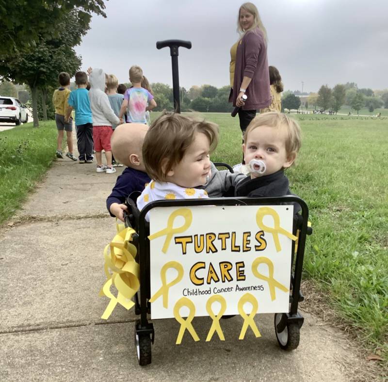 The Goddard School of Cary hosted a family fun walk/run event Friday, September 29, 2023 in support of childhood cancer awareness.