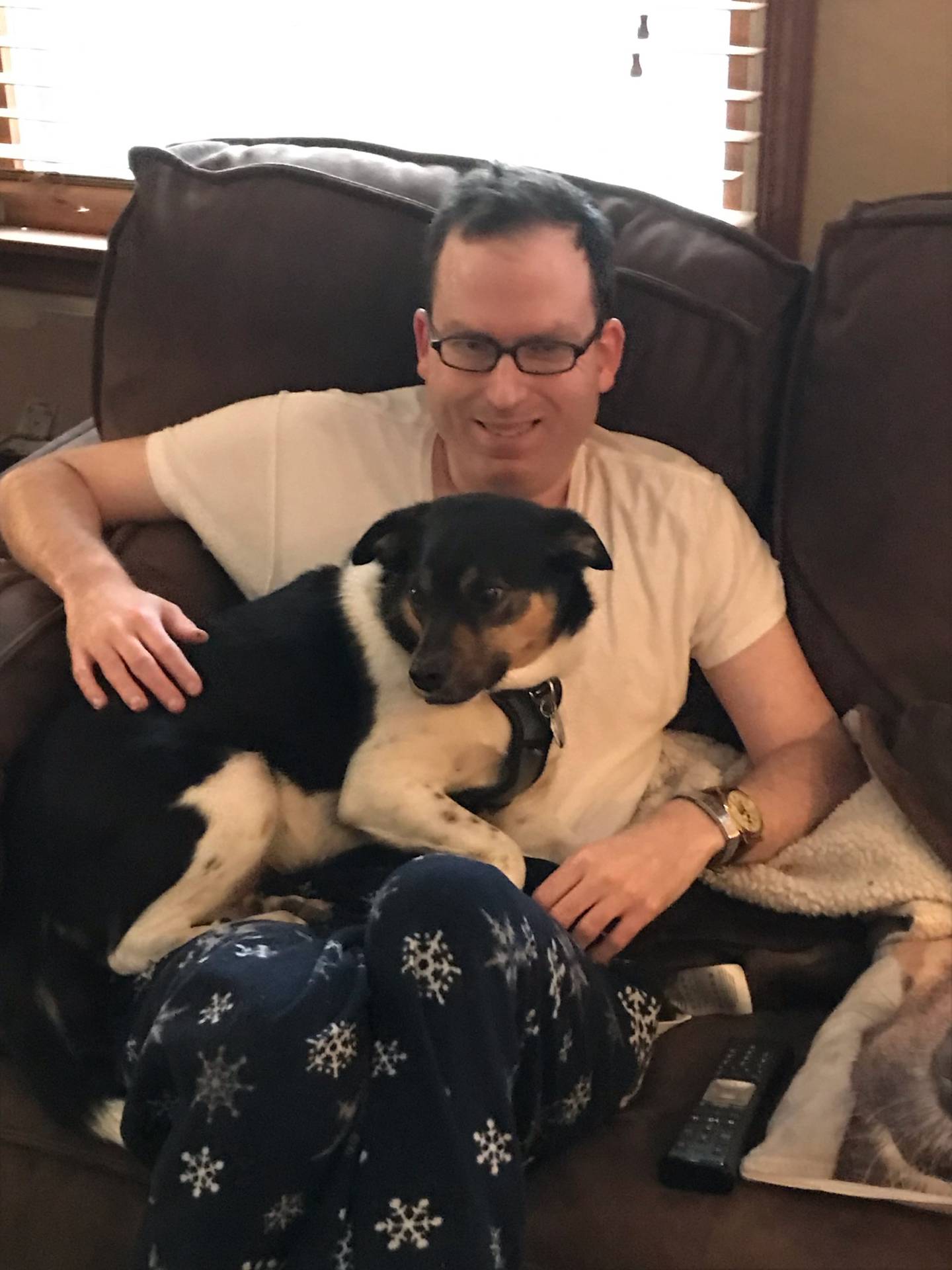 During the COVIC-19 pandemic, a friend provided Matthew Wechter with a rescue dog, Nick, as a companion. ‘He is the cutest, sweetest dog in the world,’ his father, Larry Wechter said, of the four-footed addition to their family.