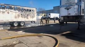 Joliet Fire Department battles trailer fire