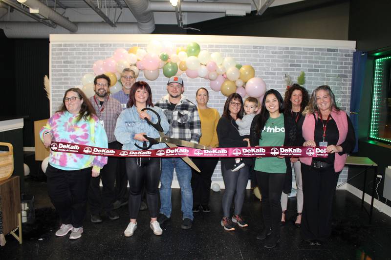 The DeKalb Chamber of Commerce welcoming To Dye For Hair Studio with a ribbon-cutting