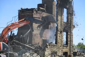 Historic U.S. Steel office building in Joliet torn down after being destroyed by fire