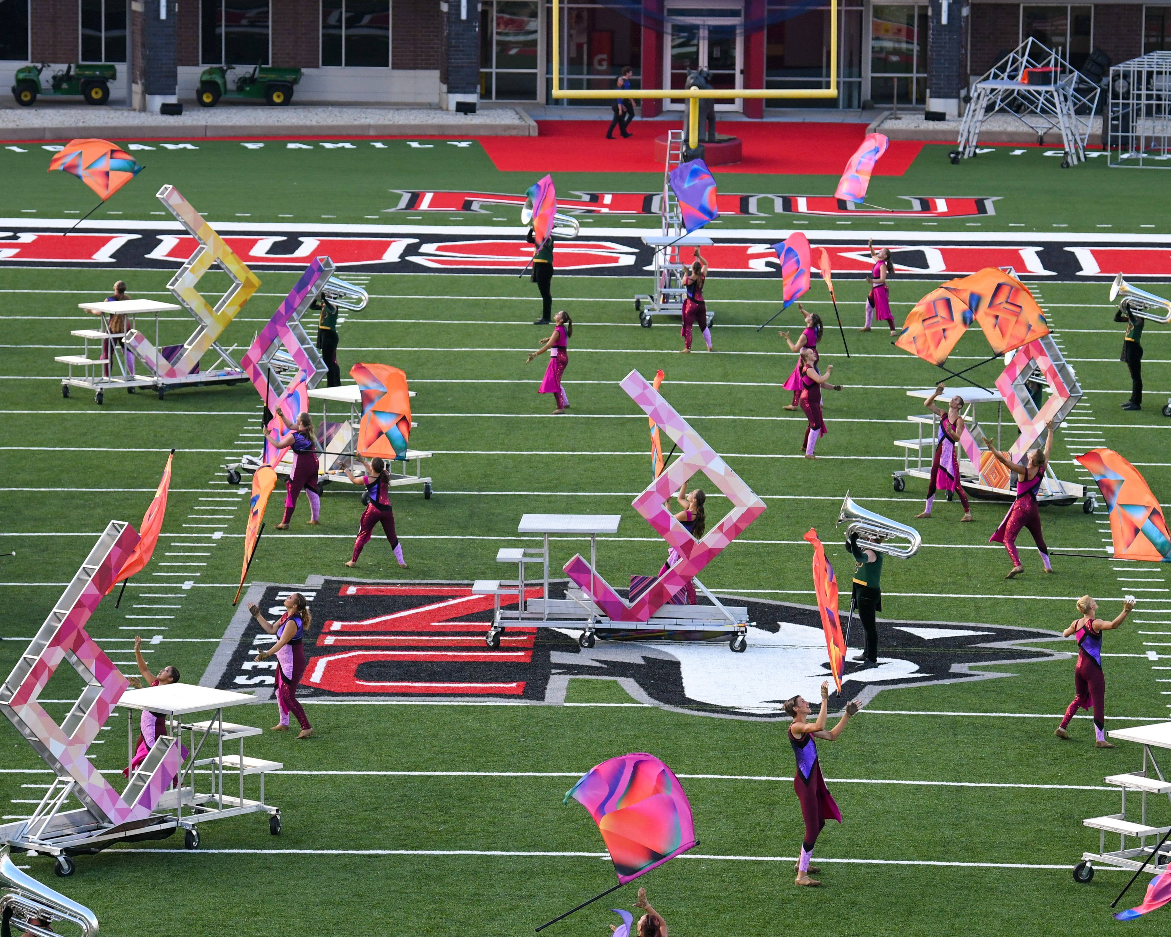 The Madison Scouts of Madison, Wisconsin, perform during the Drum Corps International Midwest Classic on Saturday, July 13, 2024, at Northern Illinois University Huskie Stadium in DeKalb.