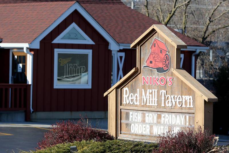 Niko's Red Mill Tavern is seen on Wednesday, Dec. 9, 2020 in Woodstock.