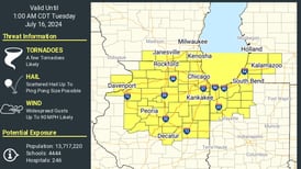 Tornado watch issued for most of northern Illinois until 1 a.m. Tuesday