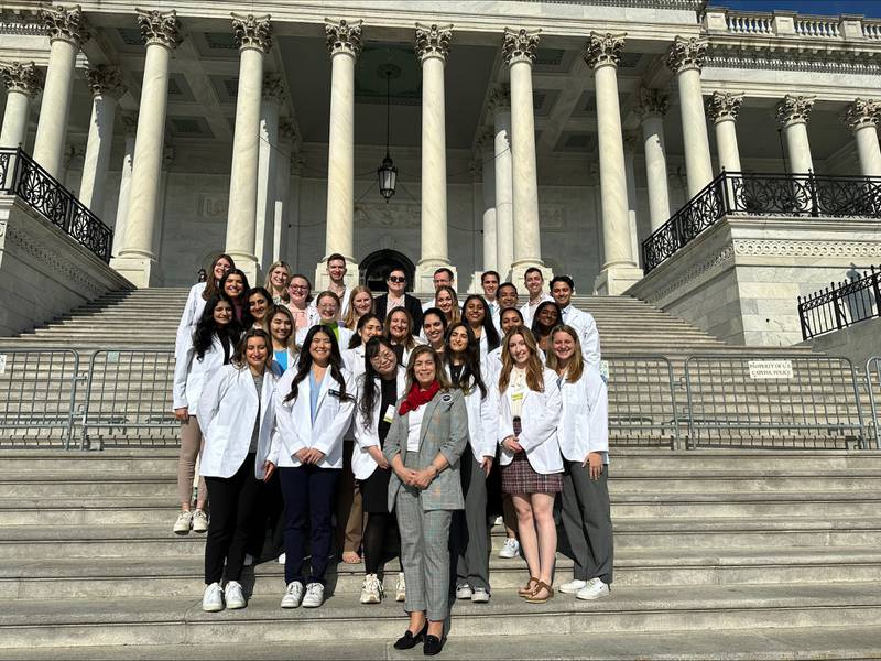 Teresa A. Hubka, clinical professor and chair of the Department of Obstetrics and Gynecology at Midwestern University’s Chicago College of Osteopathic Medicine, was officially installed as the 128th president of the American Osteopathic Association on Aug. 22, 2024.