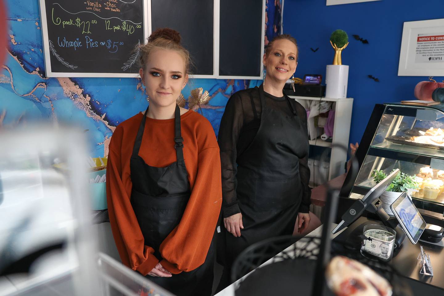 After years working under others Sylvia Pawlak, left, and Kristen Bowling came together to open their own bakery Biteable Baked Goods in downtown Lockport.