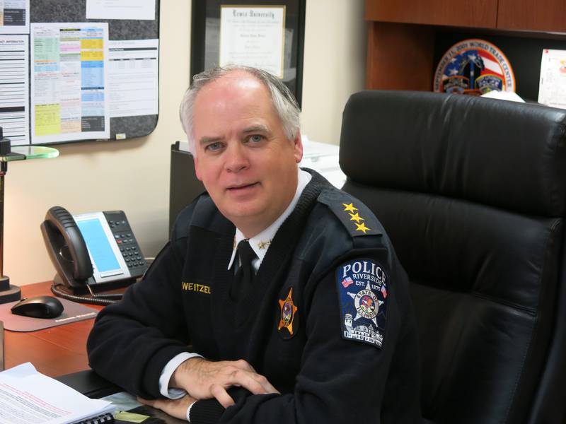 Riverside Police Chief Tom Weitzel will retire in May after serving the community for 38 years, the last 13 as chief.