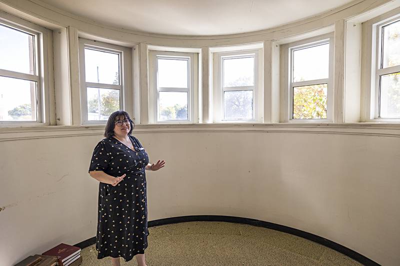 Dixon library director Christina Keasler hopes to turn a currently unused section of the library into a reading nook. The library has grants and other funding to renovate parts of the old building.