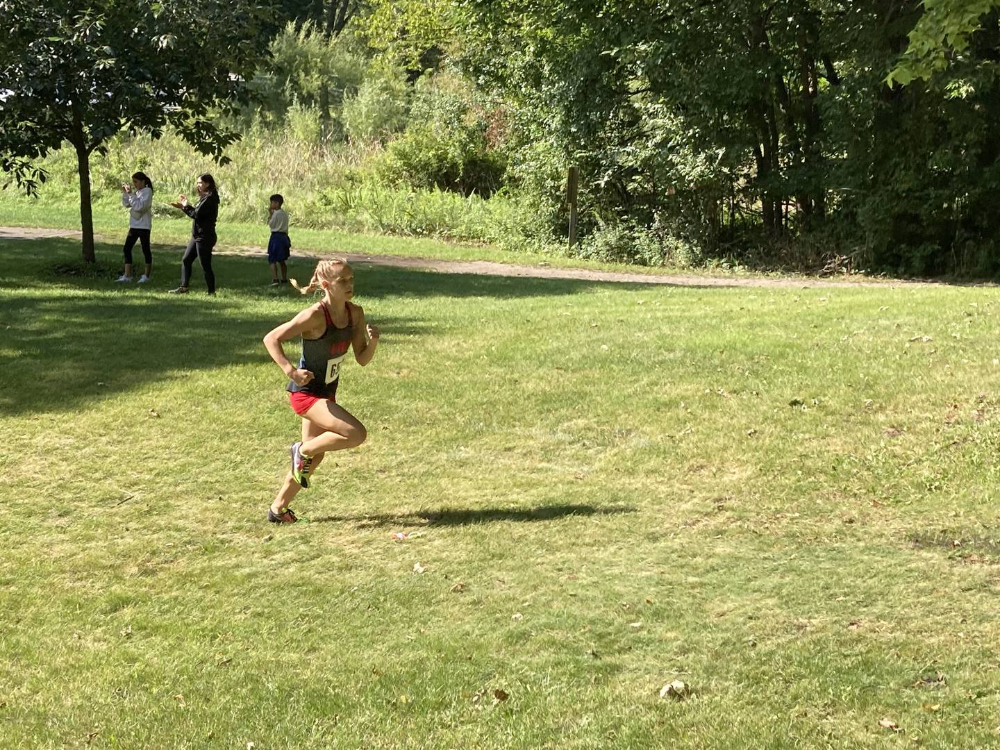 Lincoln-Way Central's Brea Counihan runs on her way to winning the Joliet Central Steelmen Invitational on Sept. 9, 2023.