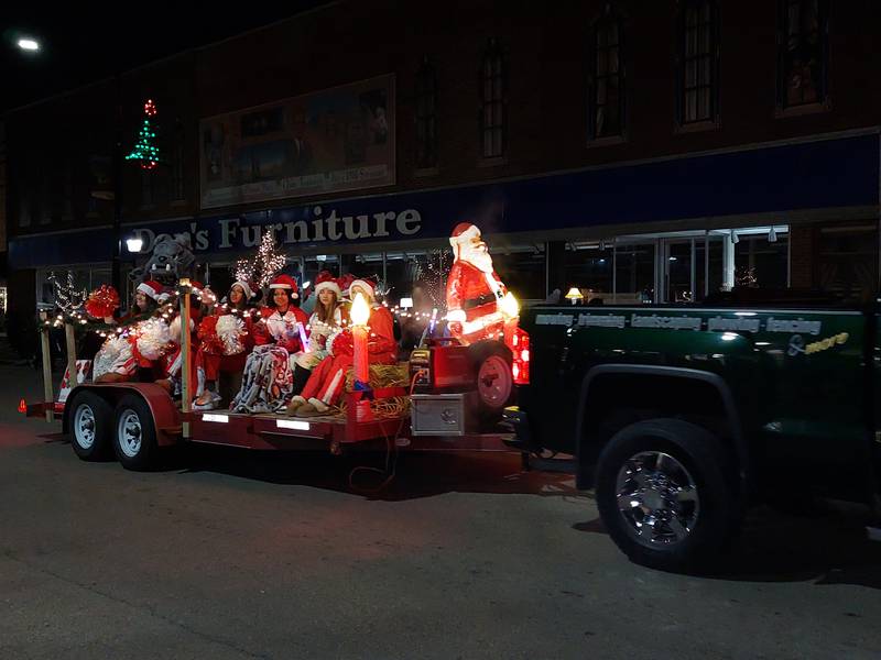 The Streatorettes ride along the parade route Saturday, Nov. 25, 2023, during the Streator Lighted Christmas Parade.