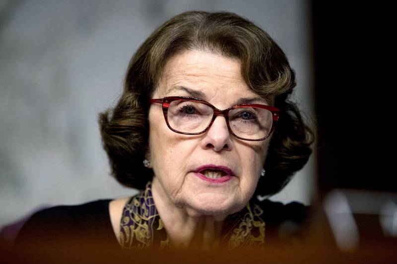 FILE - Sen. Dianne Feinstein, D-Calif., speaks during a Senate Committee on the Judiciary, Subcommittee on Crime and Terrorism hearing, Oct. 31, 2017 on Capitol Hill in Washington. Democratic Sen. Dianne Feinstein of California has died.  She was 90. (AP Photo/Andrew Harnik, File)