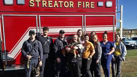 Countryside Animal Clinic buys 3 pet harnesses for Streator Fire Department