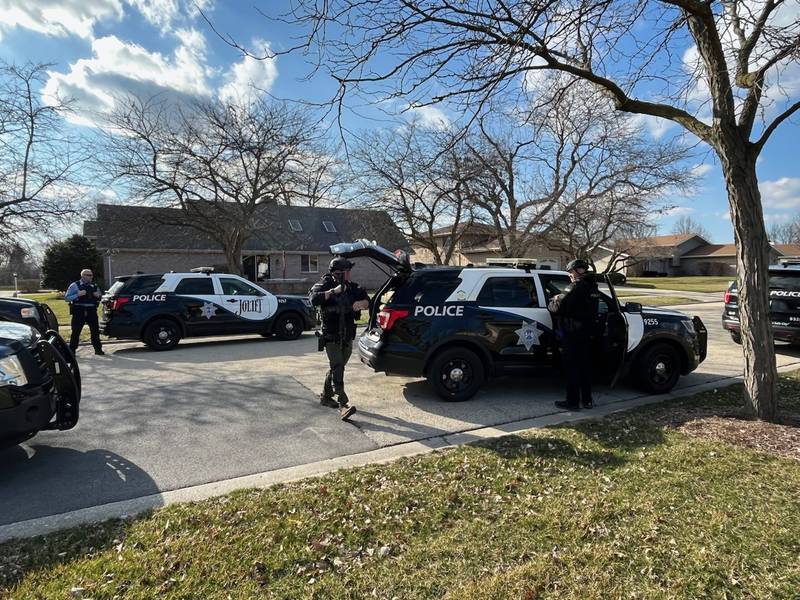 Joliet police officers responded to the scene of a fatal shooting in the 700 block of Fairlane Drive in Joliet on Monday, March 27, 2023.