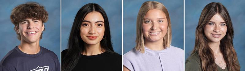 Lemont High School's February students of the month are, from left, sophomore Grady Garofalo, senior Gianna Perez, junior Sylvia Johnson-Pawlak, and freshman Bianca Kiel