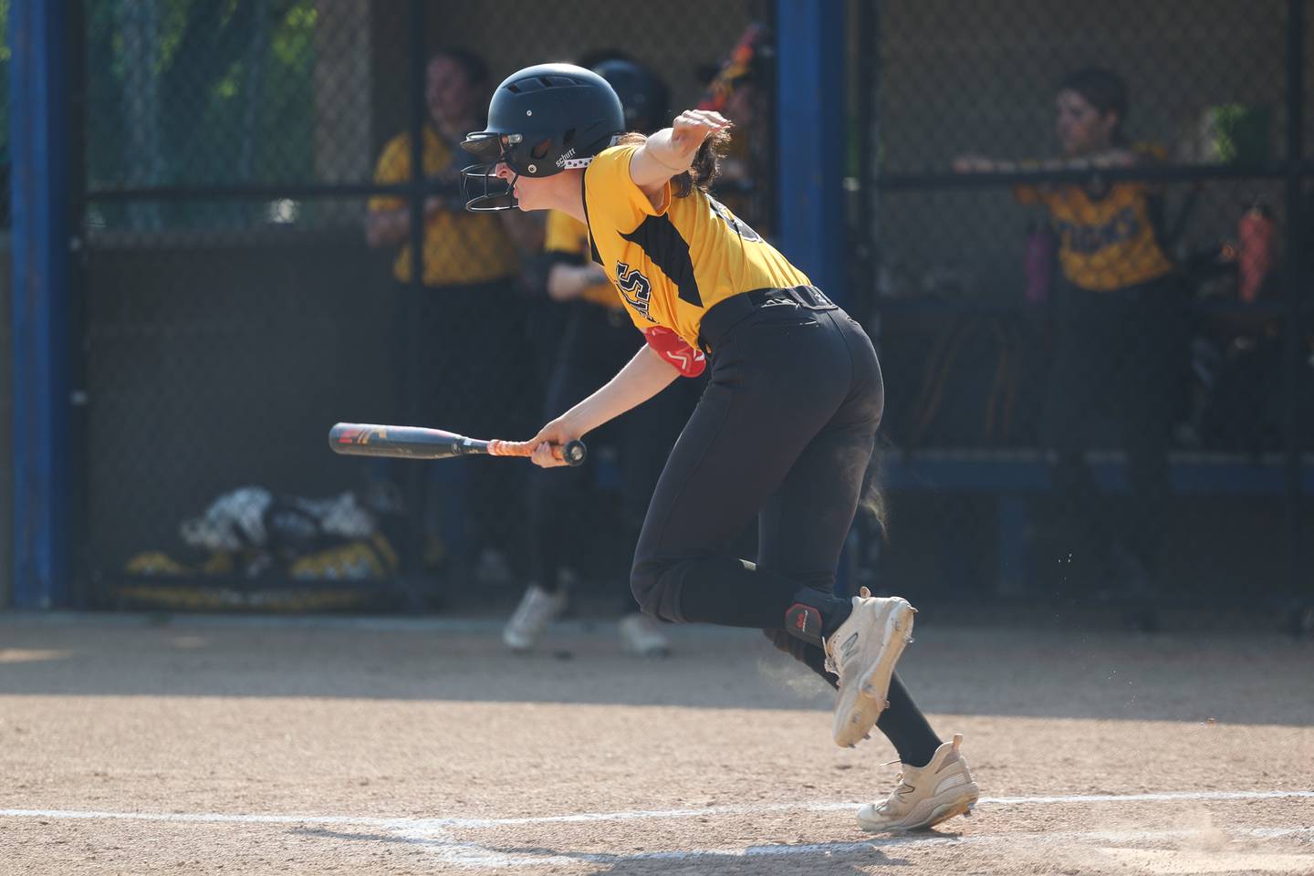 Joliet West’s Shelby Fraser drives in two runs against Joliet Central on Monday, May 6, 2024.