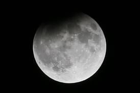 Lunar eclipse viewed over the Illinois Valley