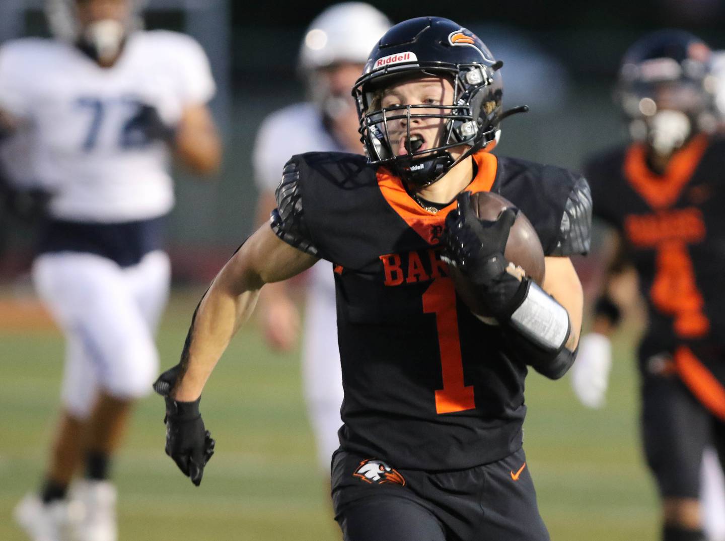 DeKalb's Talen Tate gets behind the Plainfield South defense on his way to a long touchdown during their game Friday, Sept. 1, 2023, at DeKalb High School.