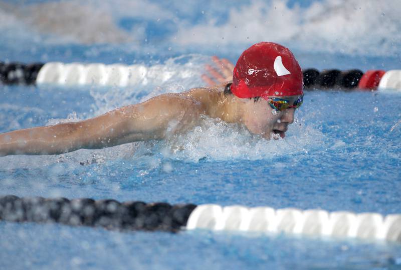 IHSA Boys State Championships at FMC Natatorium in Westmont on Saturday, Feb. 25, 2023.