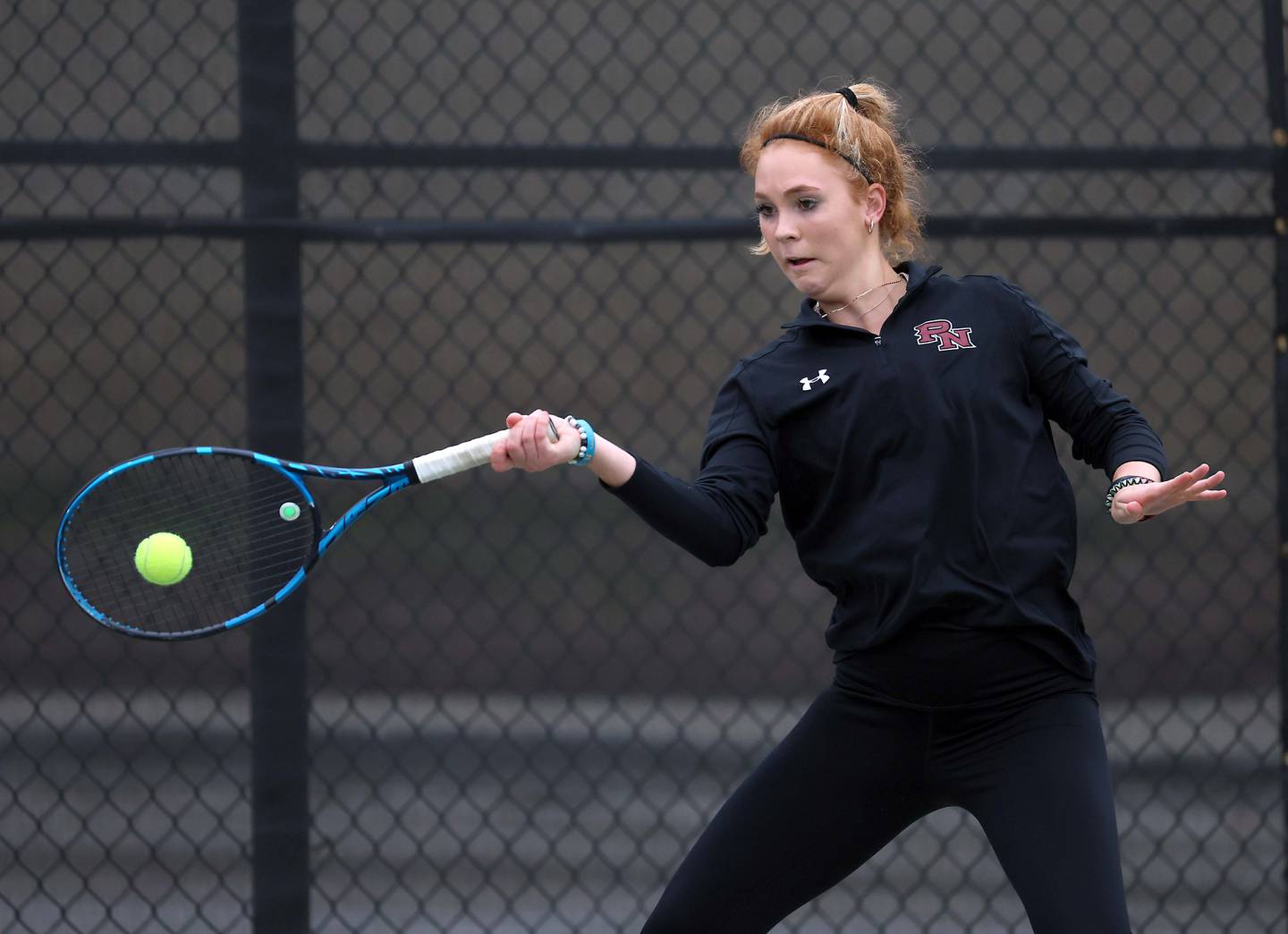 Plainfield North High School's Jessica Kowalcik during the IHSA Class 1A singles state tournament Thursday, Oct. 19, 2023, in Barrington.