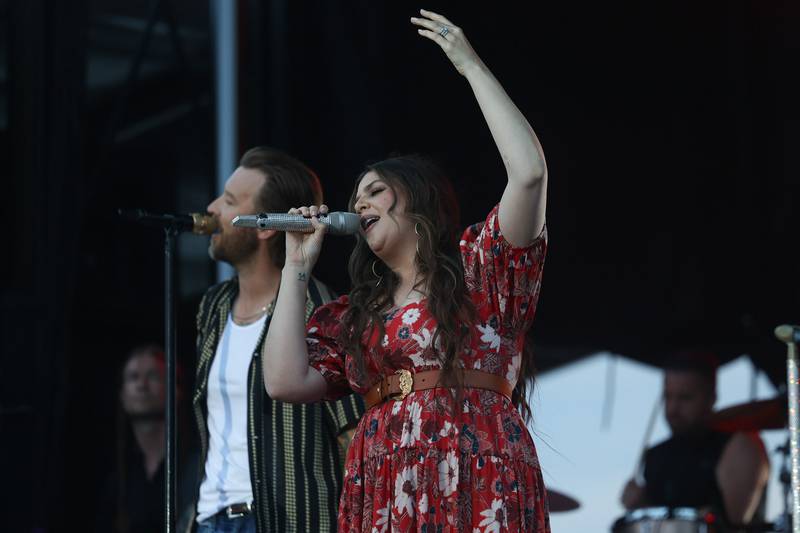 Hillary Scott and Charles Kelley perform as Lady A close out the night at the Taste of Joliet on Saturday, June 22, 2024 at Joliet Memorial Stadium.